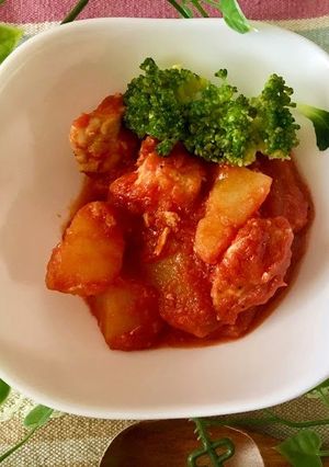 ササミとジャガイモのトマト煮-レシピのメイン写真