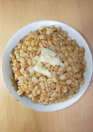 100%押し麦のハヤシにんにく麦飯-レシピのメイン写真