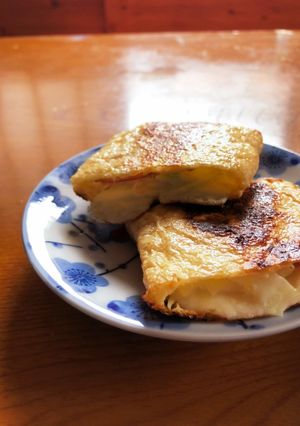 キャベハムチーズの油揚げ焼き-レシピのメイン写真