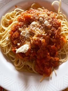 手作りトマトソースパスタ-レシピのメイン写真