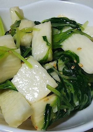 長芋と水菜のサラダ-レシピのメイン写真