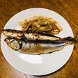 イワシとISHII365肉のソースで一皿