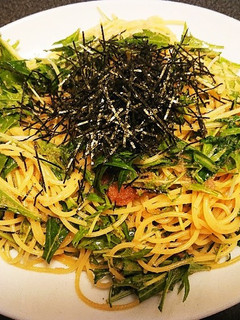 水菜と明太子の冷製パスタ-レシピのメイン写真