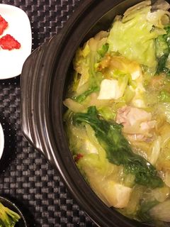 オリーブオイルと鶏レタスの!ペペロン鍋-レシピのメイン写真