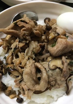 豚ときのこのしそバタマヨ炒め-レシピのメイン写真