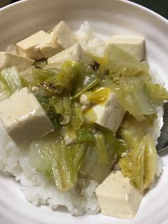 豆腐と白菜のあんかけ丼-レシピのメイン写真
