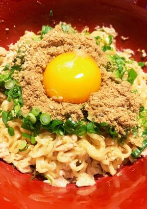 ☆サッポロ一番アレンジ☆簡単まぜそば！-レシピのメイン写真
