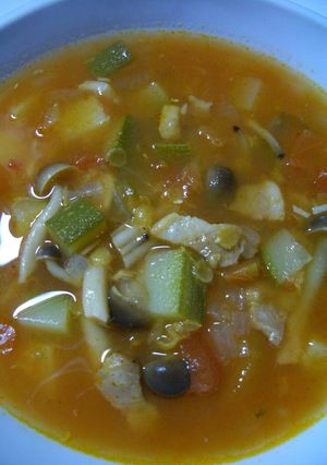野菜を味わうレンズ豆と野菜のトマトスープ-レシピのメイン写真