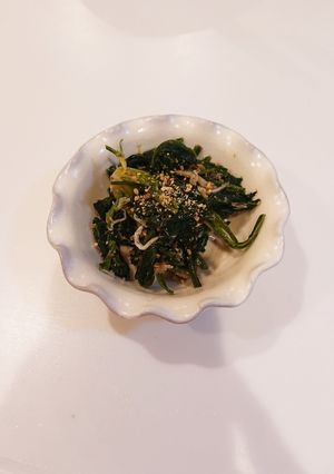 簡単おつまみ！ほうれん草とちりめん和え-レシピのメイン写真
