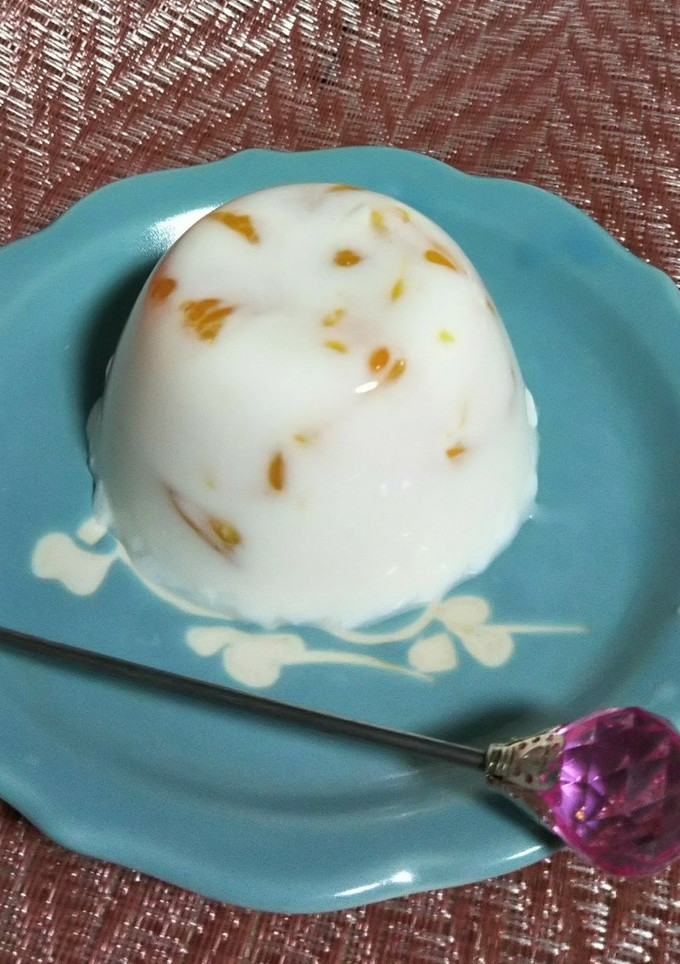 甘さ控えめ☆みかんの☆牛乳寒天-レシピのメイン写真