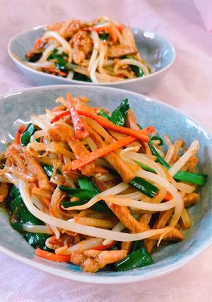 ご飯がすすむ♪もやしのピリ辛炒め-レシピのメイン写真
