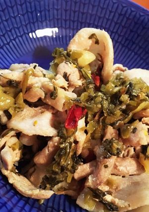 ご飯がすすむ☆豚バラと高菜のタイ風炒め-レシピのメイン写真