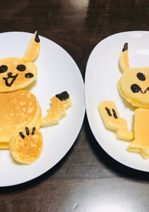 ホットケーキでピカチュウ-レシピのメイン写真