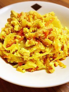 豆腐とベーコンのカレー炒め-レシピのメイン写真