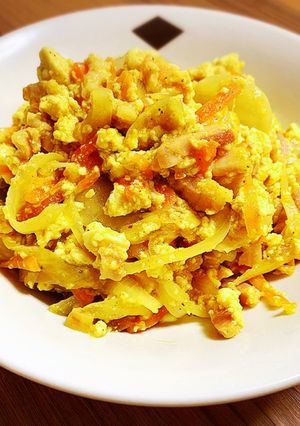 豆腐とベーコンのカレー炒め-レシピのメイン写真