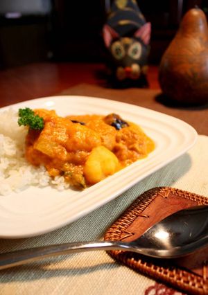ナスのグリーンカレー♪-レシピのメイン写真