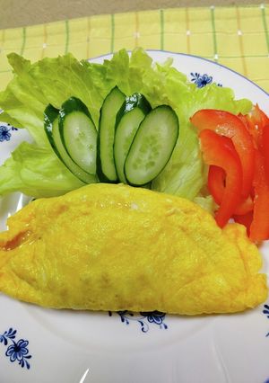 納豆チーズ入り簡単オムレツ-レシピのメイン写真