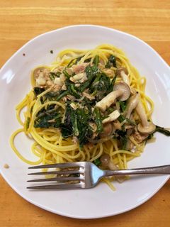 春菊の和風パスタ-レシピのメイン写真