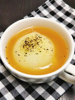 簡単♪新玉ねぎまるごとスープ-レシピのメイン写真