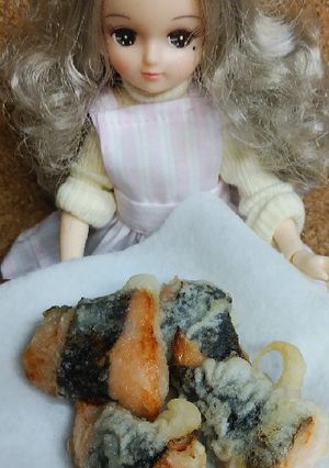 リカちゃん♡鮭の磯辺巻き天ぷら-レシピのメイン写真