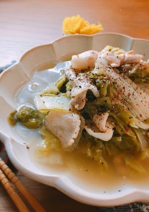 白菜1/4消費!簡単♡とろとろ豚バラ白菜-レシピのメイン写真