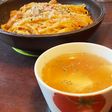 パスタの茹で汁でコンソメスープ