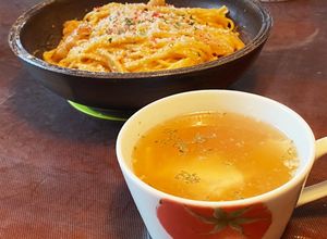 パスタの茹で汁でコンソメスープ-レシピのメイン写真