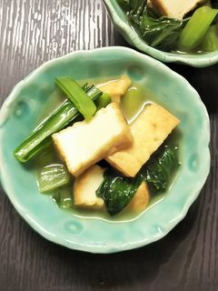 厚揚げと小松菜の煮浸し-レシピのメイン写真