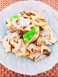 簡単☆蓮根と塩昆布のゴママヨサラダ-レシピのメイン写真