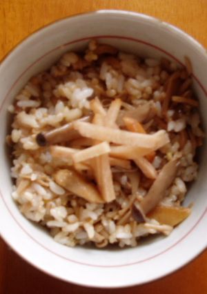 ヘルシー!ノンオイル!きのこ混ぜご飯!-レシピのメイン写真