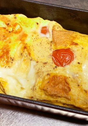 さつまいも　トマト　チーズのキッシュ風-レシピのメイン写真