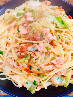 カリカリ梅の和風パスタ-レシピのメイン写真