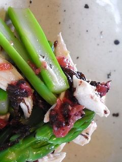 アスパラと鶏の梅肉和え-レシピのメイン写真