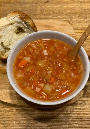 たっぷりくたくた野菜のミネストローネ-レシピのメイン写真