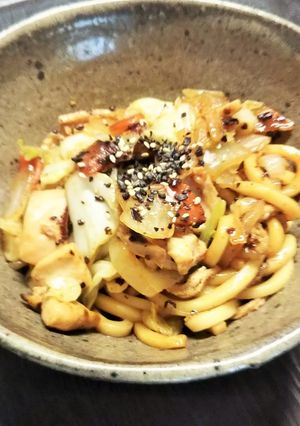 鶏肉焼きうどん-レシピのメイン写真