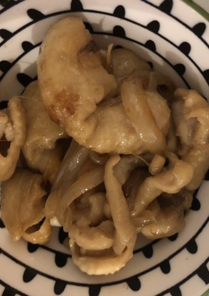 鶏皮と玉ねぎの甘酢炒め-レシピのメイン写真