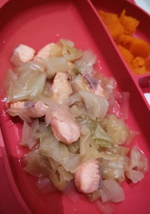 鮭と野菜の味噌煮☆離乳食完了期☆-レシピのメイン写真