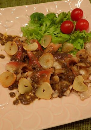 ホッキ貝のソテーの肝ソース添え-レシピのメイン写真