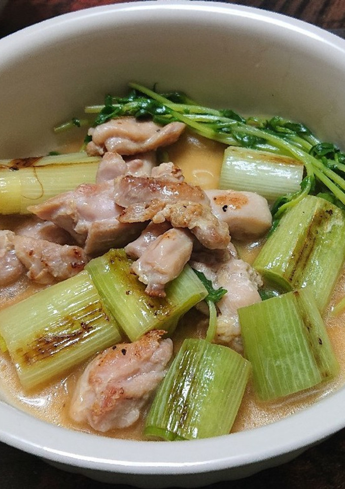 簡単！鶏肉とネギの酒蒸し-レシピのメイン写真