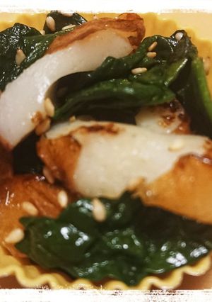 お弁当☆ほうれん草とちくわのめんつゆ炒め-レシピのメイン写真