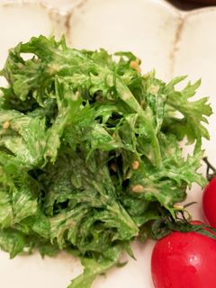 お箸が止まらない!わさび菜のごま和え-レシピのメイン写真