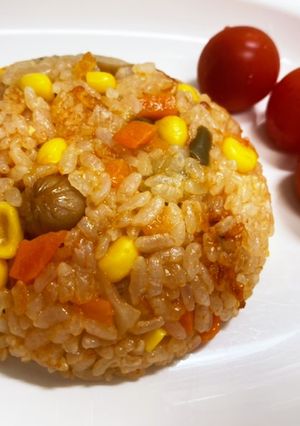 火も包丁も不要！炊飯器でケチャップライス-レシピのメイン写真