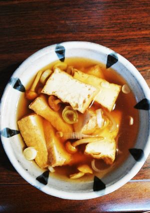 厚揚げとなめこのめんつゆ仕立て-レシピのメイン写真