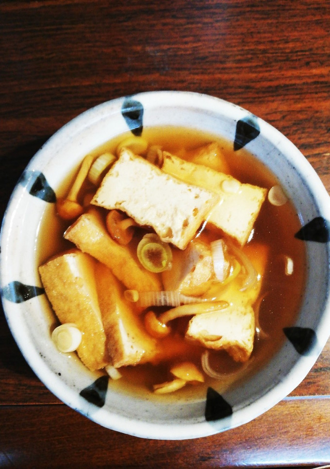 厚揚げとなめこのめんつゆ仕立て-レシピのメイン写真