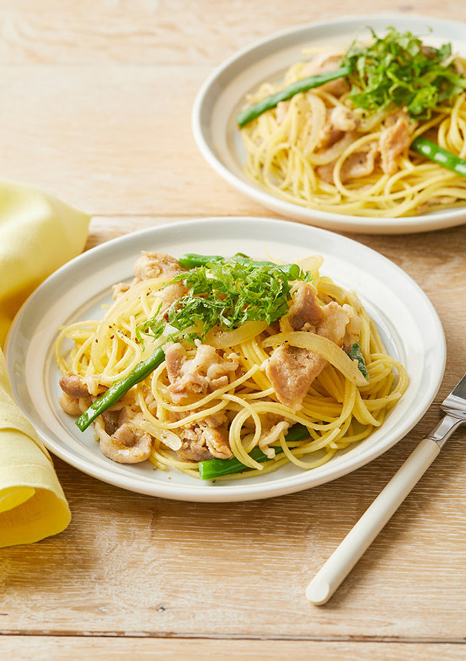 豚肉のみそ和風パスタ 柚子胡椒風味-レシピのメイン写真