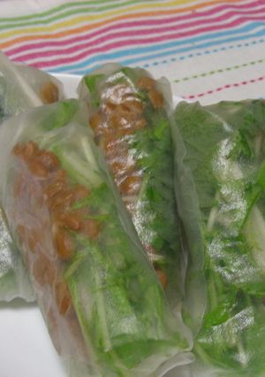 ピリ辛納豆生春巻き-レシピのメイン写真