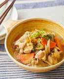 糀甘酒と液みそで！鶏のもつ煮風