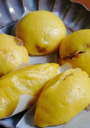 かぼちゃ生地のあんまん☆南瓜饅頭-レシピのメイン写真