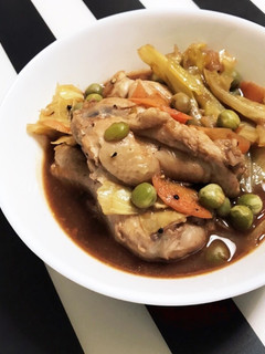 残った赤ワイン消費 炊飯器で鶏の煮込み-レシピのメイン写真