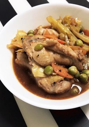 残った赤ワイン消費 炊飯器で鶏の煮込み-レシピのメイン写真